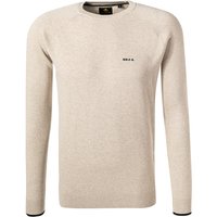 N.Z.A. Herren Pullover beige Baumwolle unifarben von N.Z.A.