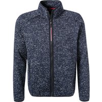 N.Z.A. Herren Strickjacke blau Mikrofaser unifarben von N.Z.A.