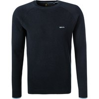 N.Z.A. Herren Pullover blau Baumwolle unifarben von N.Z.A.