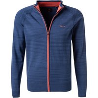 N.Z.A. Herren Strickjacke blau Baumwolle unifarben von N.Z.A.