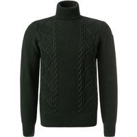 N.Z.A. Herren Rollkragenpullover grün Baumwolle unifarben von N.Z.A.