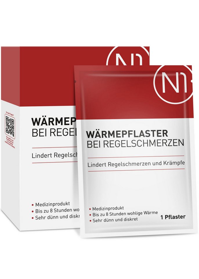 N1 Healthcare Wärmepflaster N1 Wärmepflaster bei Regelschmerzen, 8 St. (8 St), 8 Stunden wohlige Wärme von N1 Healthcare