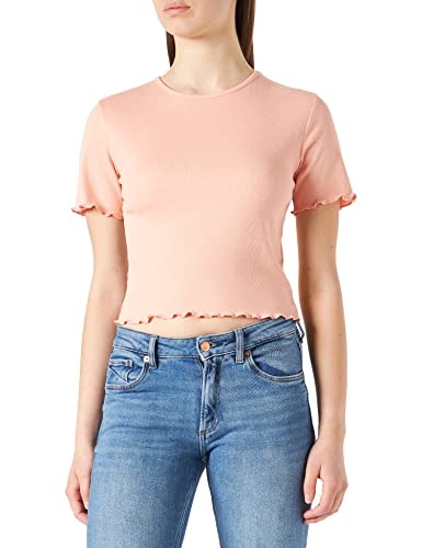 NA-KD Damen Babylock Top T-Shirt, Korallenpink, Large von NA-KD