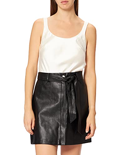 NA-KD Damen Belted pu Mini Skirt Rock, Schwarz, 40 EU von NA-KD