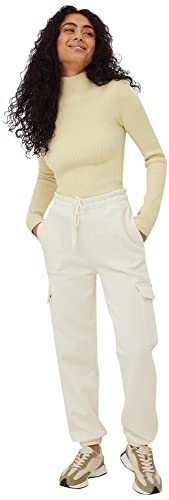 NA-KD Damen Big Pocket Sweatpants Trainingshose, Natur, XS von NA-KD