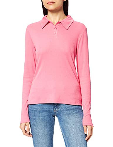 NA-KD Damen Buttoned Collar Top Hemd, Rose, 2XL von NA-KD