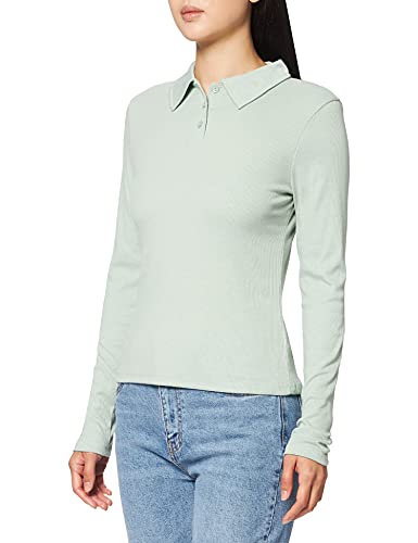 NA-KD Damen Buttoned Collar Top Hemd, lichtgrün, 3XL von NA-KD