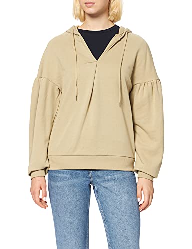 NA-KD Damen Buttoned Detail Sweater Sweatshirt, Khaki, M von NA-KD