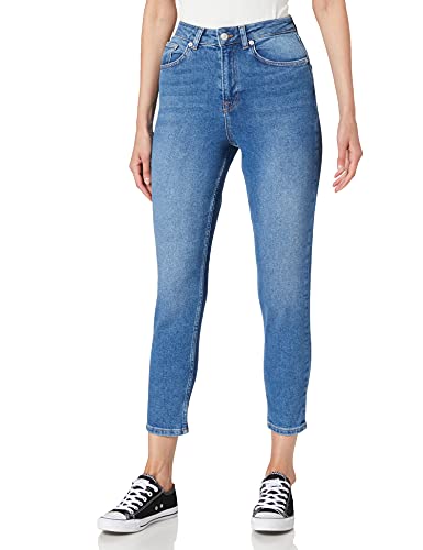 NA-KD Damen Comfort Mom Jeans, Mittelblau, D 36 von NA-KD