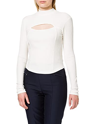 NA-KD Damen Cut Out Chest Detail Top Hemd, Cremefarben, 2XL von NA-KD