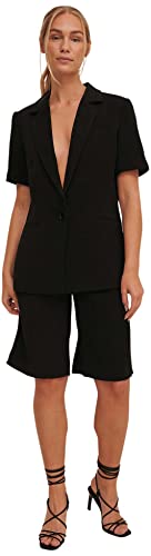 NA-KD Damen High Waist Shorts Bermuda, Black, EU 40 von NA-KD