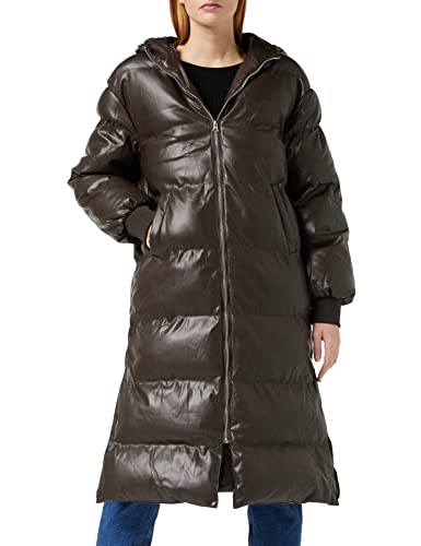 NA-KD Damen Hooded Long Jacket Jacken, braun, 42 EU von NA-KD