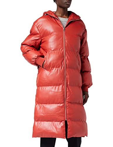 NA-KD Damen Hooded Long Jacket Jacken, rot, 36 EU von NA-KD