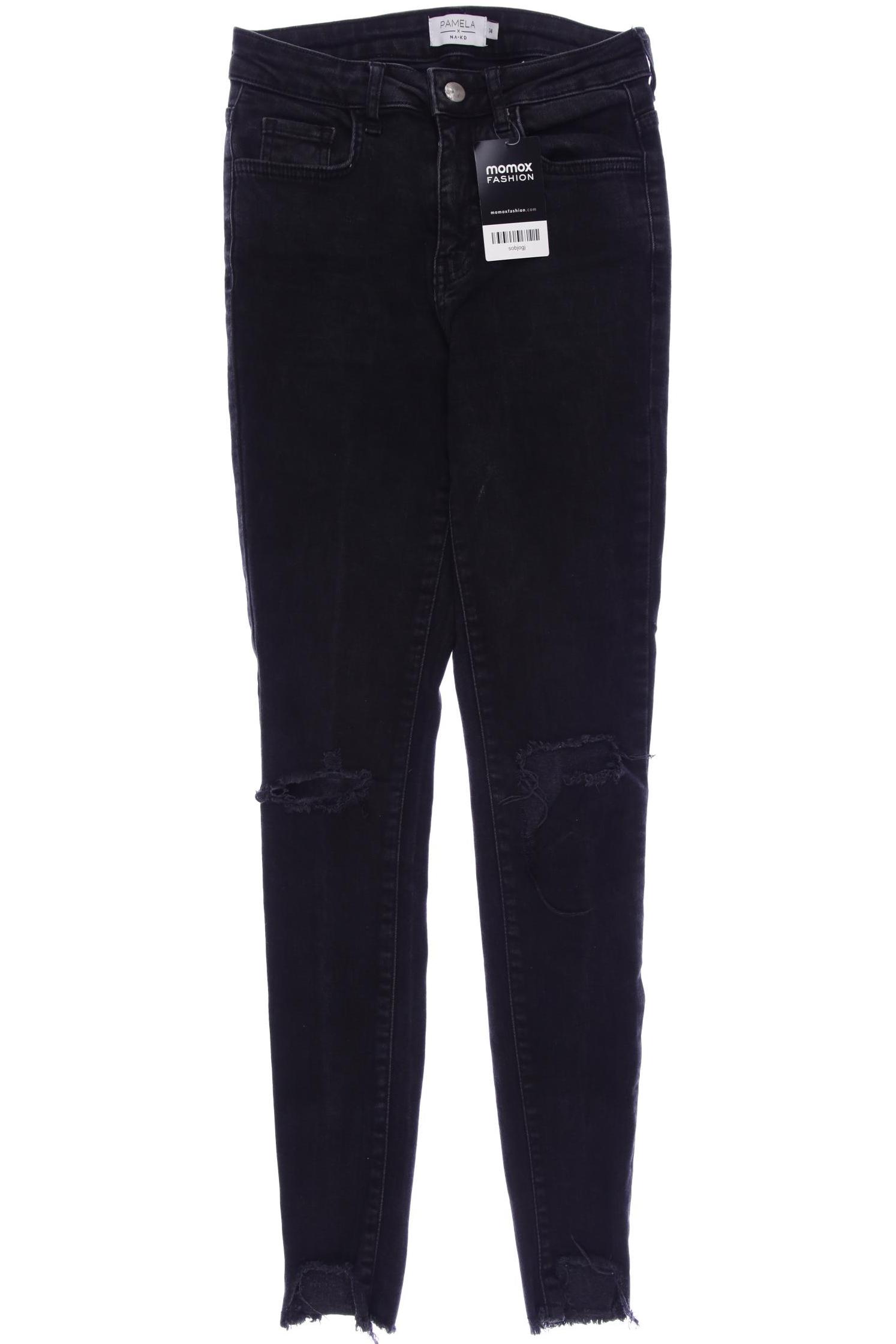 NA-KD Damen Jeans, schwarz von NA-KD