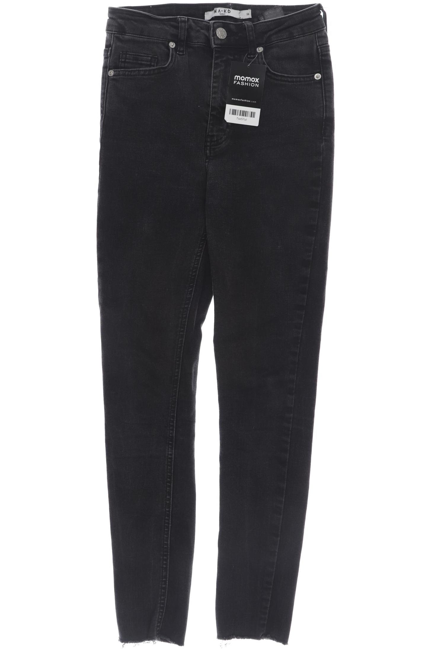 NA-KD Damen Jeans, schwarz von NA-KD