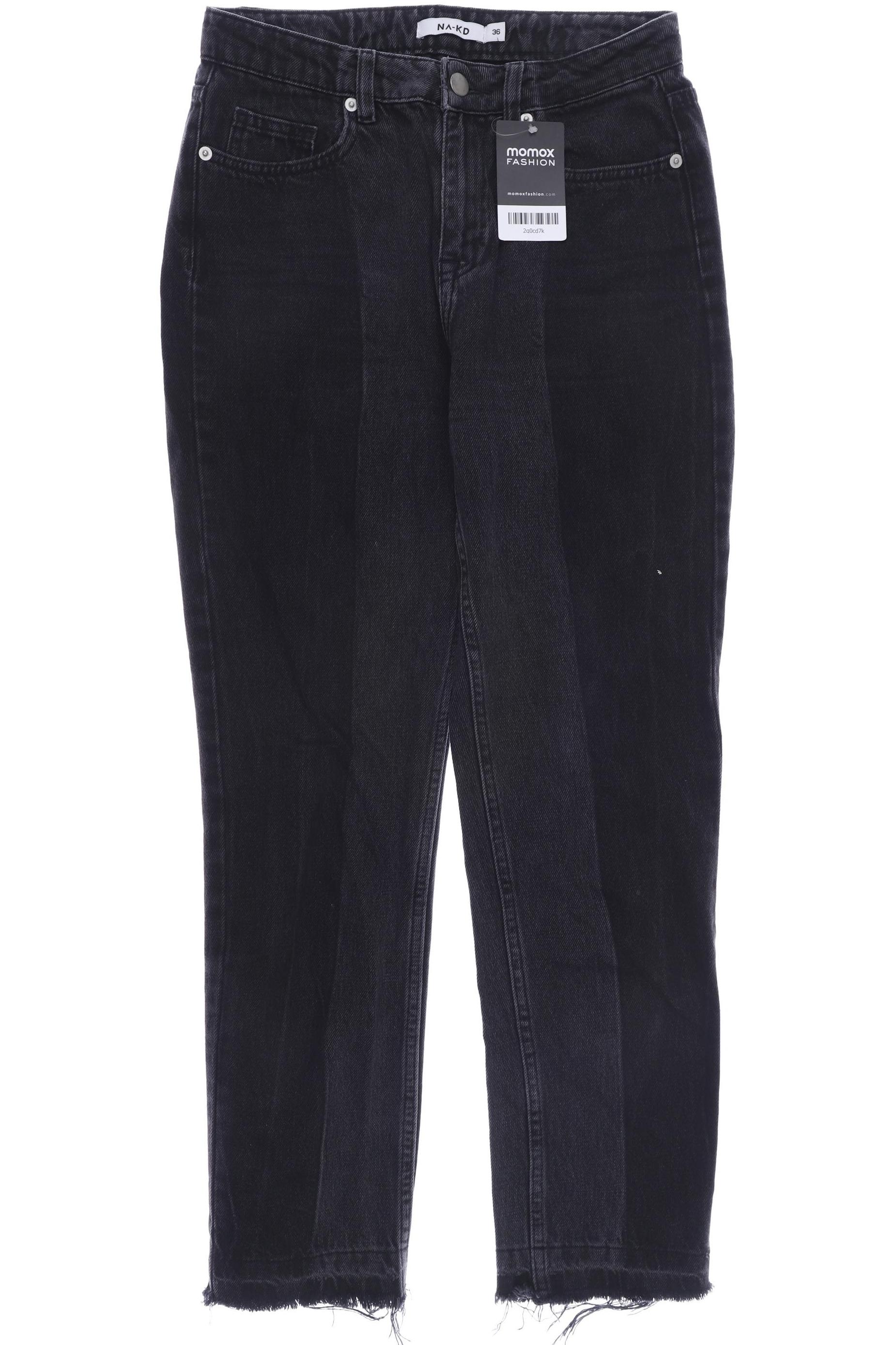 NA-KD Damen Jeans, schwarz von NA-KD