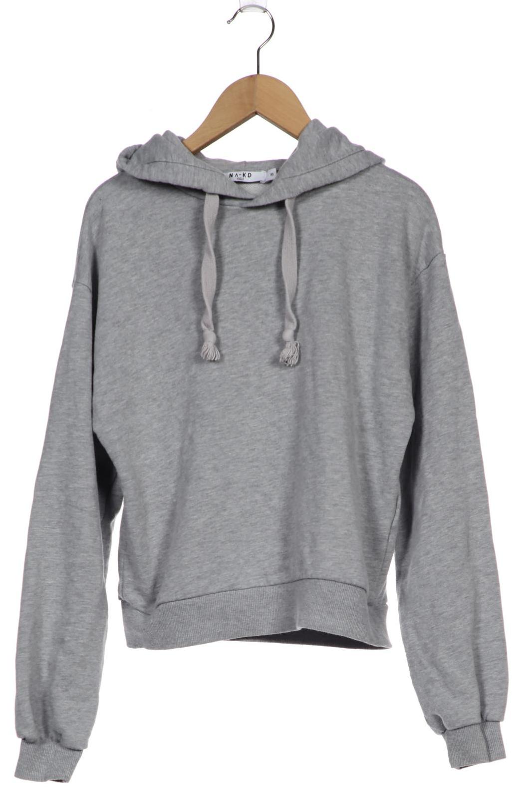 NA-KD Damen Kapuzenpullover, grau von NA-KD