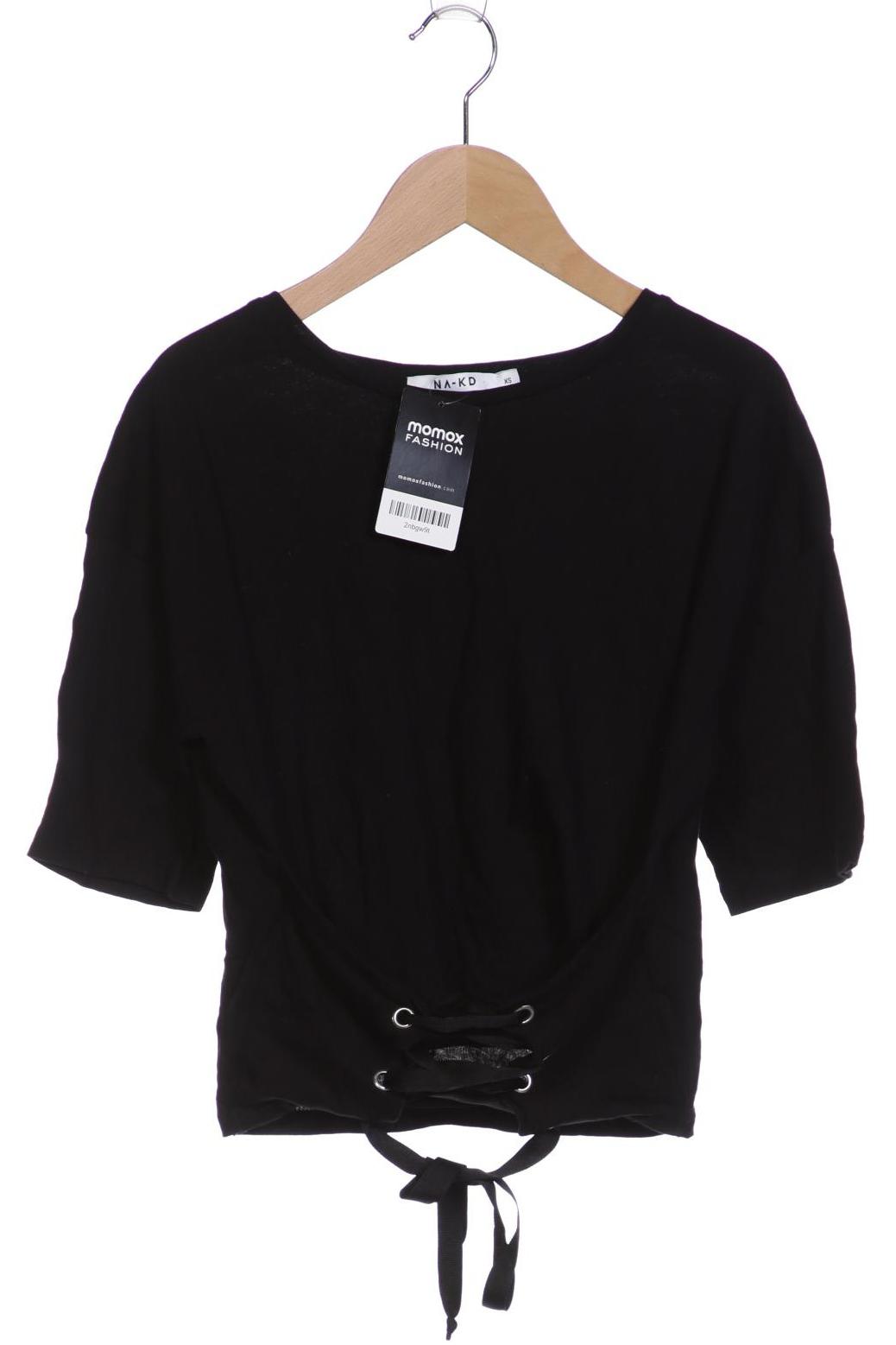 NA-KD Damen Langarmshirt, schwarz von NA-KD