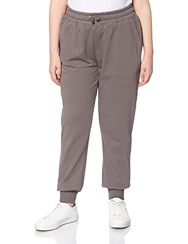 NA-KD Damen Logo Basic Sweatpants Trainingshose, Grau, L von NA-KD