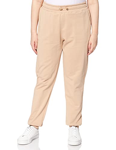 NA-KD Damen Logo Basic Sweatpants Trainingshose, beige, L von NA-KD