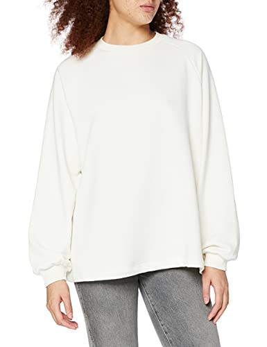 NA-KD Damen Long Basic Sweater Pullover, gebrochenes weiß, L von NA-KD