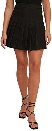 NA-KD Damen Mini-Tennisrock Tennis-Rock, Schwarz, 40 von NA-KD