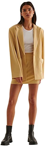 NA-KD Damen One Button Oversized Blazer, Pale pink, 40 von NA-KD