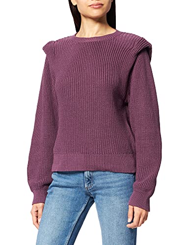 NA-KD Damen Open Back Knitted Sweater Pullover, violett, S von NA-KD