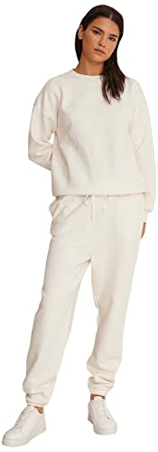 NA-KD Damen Organic Comfy Sweatpants Trainingshose, Natur, XS von NA-KD