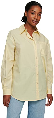 NA-KD Damen Oversized Basic Shirt Hemd mit Button-Down-Kragen, Pale pink, 40 von NA-KD