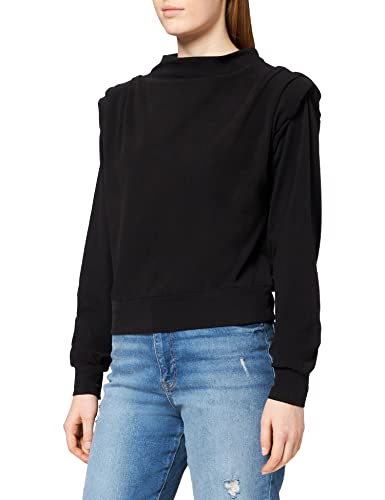 NA-KD Damen Pleated Detail Sweater Sweatshirt, gebrochenes weiß, L von NA-KD