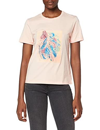 NA-KD Damen Printed T-Shirt, Rose, XL von NA-KD