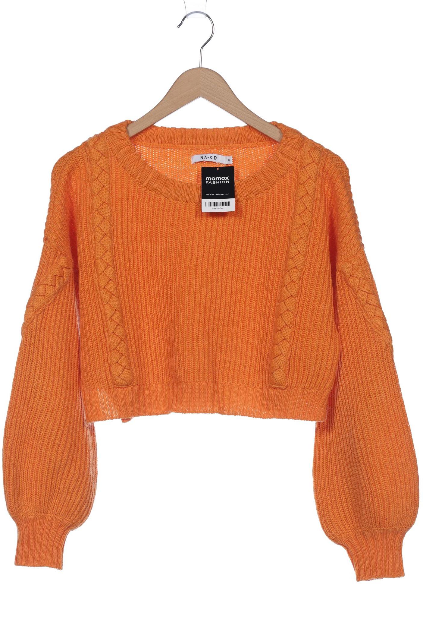 Na-Kd Damen Pullover, orange, Gr. 34 von NA-KD