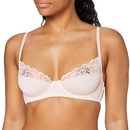 NA-KD Damen Romantic Lace Edge Cup Bra Balconette-BH, Hell-Pink, 70A von NA-KD