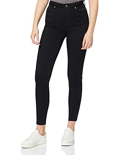 NA-KD Damen Skinny High Waist Jeans, Schwarz, 34 EU von NA-KD