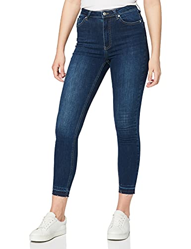 NA-KD Damen Skinny High Waist Open Hem Jeans, dunkelblau , 40 EU von NA-KD