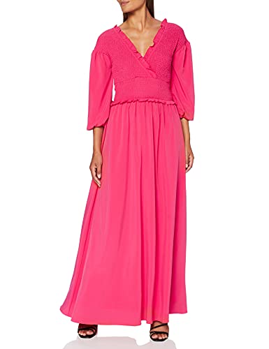 NA-KD Damen Smocked Maxi Dress Lssiges Kleid, Rosa, 38 EU von NA-KD