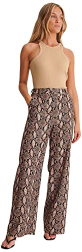 NA-KD Damen Snake Pants Hose, Schlange, 30 EU von NA-KD