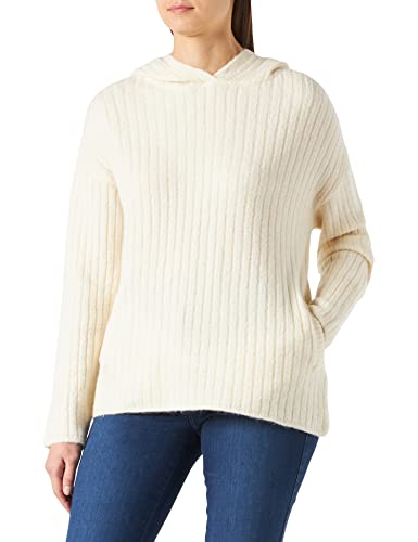 NA-KD Damen Soft Ribbed Hoodie Pullover, Natur, XL von NA-KD
