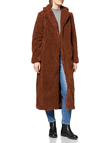 NA-KD Damen Oversized Teddy Coat Übergroßer Teddymantel, braun, 42 EU von NA-KD