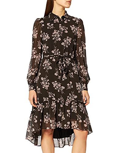 NA-KD Damen Tie Waist Midi Dress Lässiges Kleid, Flower Print, 34 EU von NA-KD