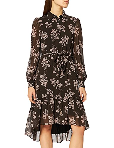 NA-KD Damen Tie Waist Midi Dress Lässiges Kleid, Flower Print, 36 EU von NA-KD