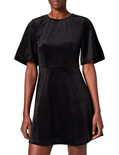 NA-KD Damen Velvet Mini Dress Lssiges Kleid, Schwarz, 36 EU von NA-KD