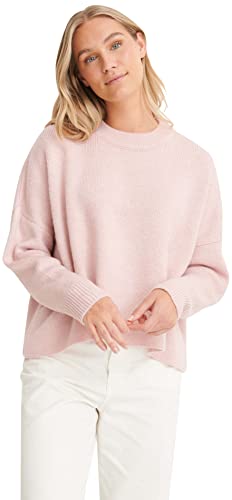 NA-KD Damen Wide Knitted Sweater Pullover, Hellrosa, M von NA-KD