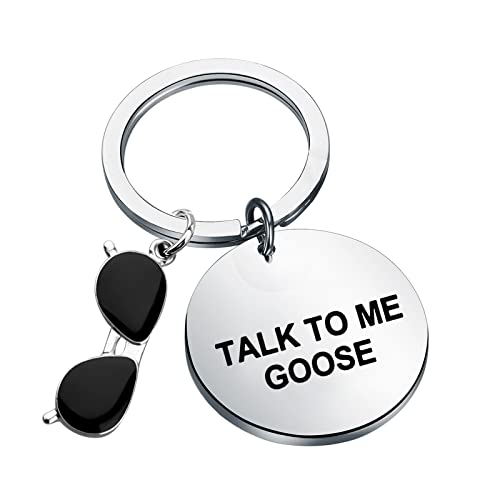 NA Funny Pilot Gift Flight Crew Gift Talk To Me Gans Keychain Maverick And Goose Movie Fans von CENWA