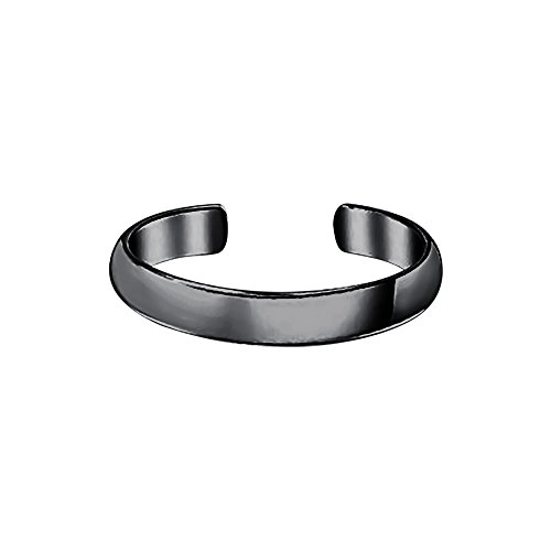 Wunderschöner klassischer Zehenring für Damen, 14 K schwarz vergoldet, 925er Sterlingsilber, verstellbarer Midi-Ring von NA