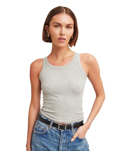 NAADAM Geripptes Damen-Tanktop, Hellgrau, XX-Large NAADAM Geripptes Damen-Tanktop, Hellgrau, XX-Large von NAADAM