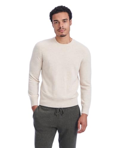 NAADAM Herren The Original Cashmere Crewneck Sweater, Haferflocken (Oatmeal), L von NAADAM