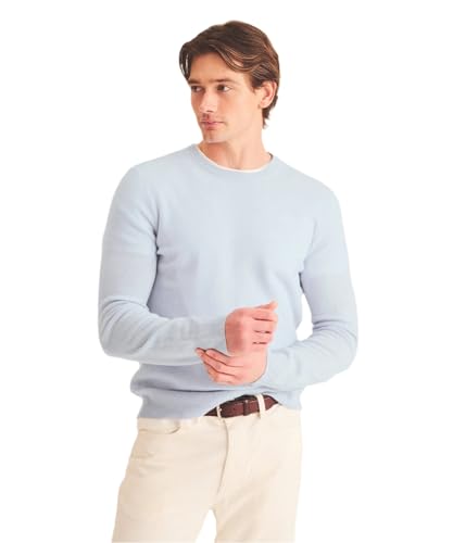 NAADAM Herren The Original Cashmere Crewneck Sweater, Hellblau meliert, L von NAADAM
