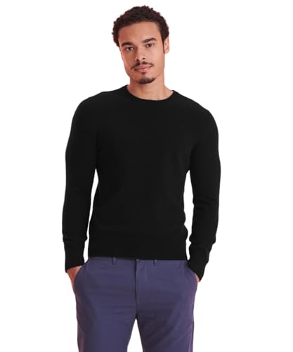 NAADAM Herren The Original Cashmere Crewneck Sweater, Schwarz, L von NAADAM
